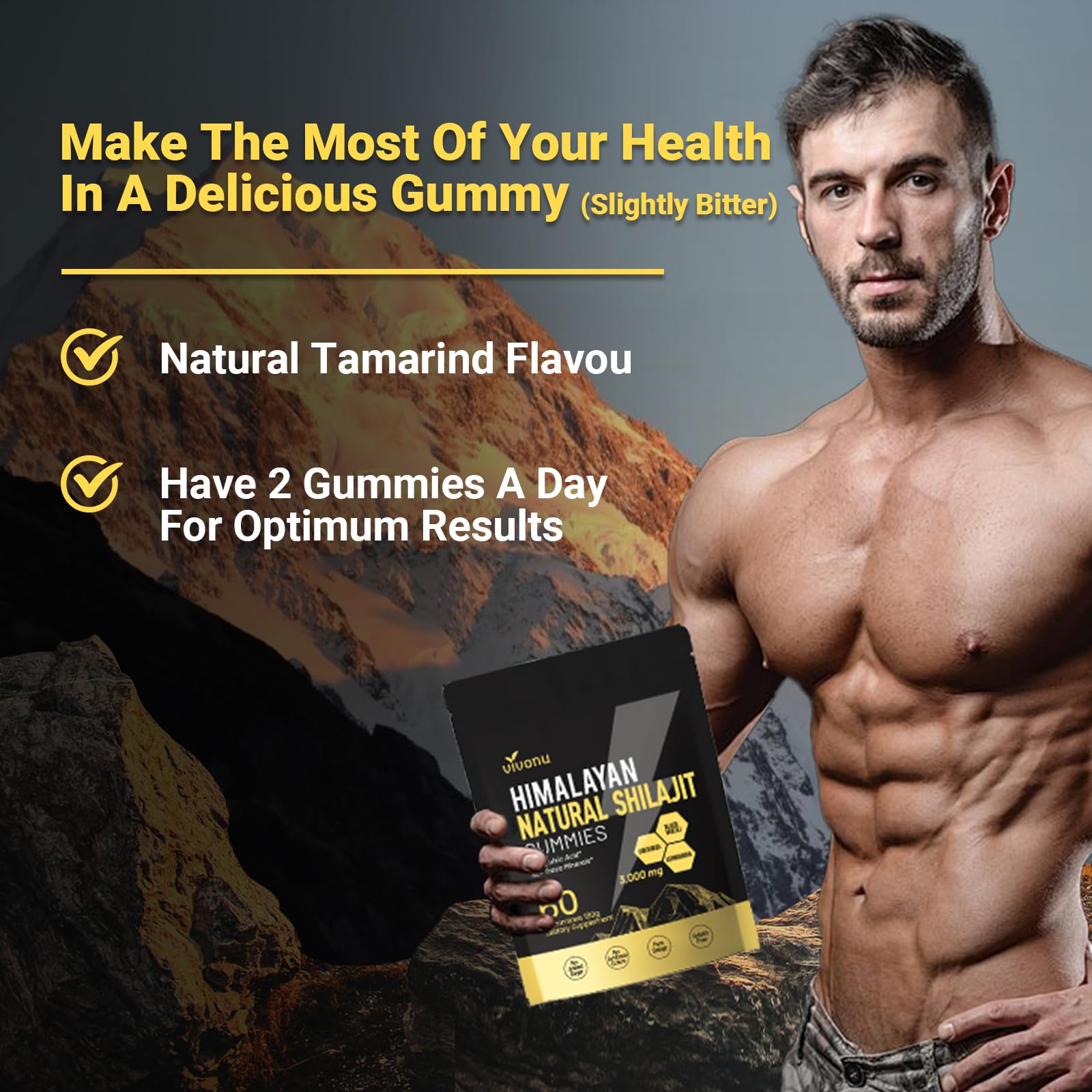 Himalayan9 Shilajit Gummies with Ashwagandha & Gokshura | 85+ Trace Minerals & Fulvic Acid | Organic, Non-GMO Micronutrient Supplement - Maple Wellness Supplements