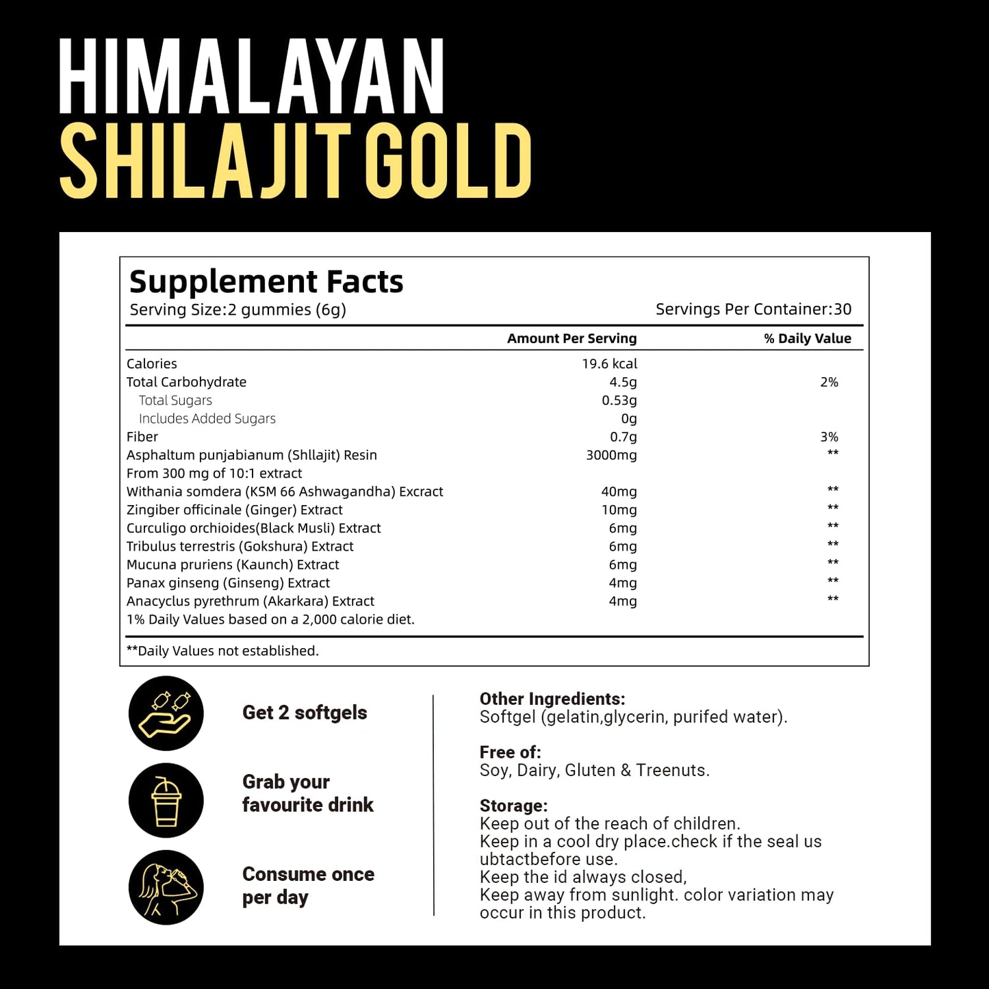 Himalayan9 Shilajit Gummies with Ashwagandha & Gokshura | 85+ Trace Minerals & Fulvic Acid | Organic, Non-GMO Micronutrient Supplement - Maple Wellness Supplements