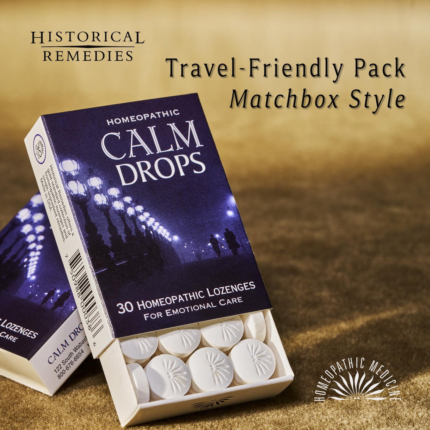 Historical Remedies Calm Drops Homeopathic Lozenges (6 Pack)| Natural Care for Emotional Relief, Vegan & Gluten-Free Organic Vanilla Flavor Drops to Promote Relaxation and a Sense of Calm - Maple Wellness Supplements