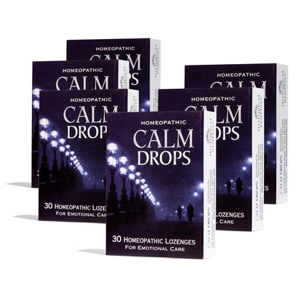 Historical Remedies Calm Drops Homeopathic Lozenges (6 Pack)| Natural Care for Emotional Relief, Vegan & Gluten-Free Organic Vanilla Flavor Drops to Promote Relaxation and a Sense of Calm - Maple Wellness Supplements