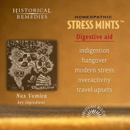 Historical Remedies Stress Mints (1 Pack) | Homeopathic Lozenges to Aid Stress & Digestion, Organic Peppermint Flavor, Vegan & Gluten-Free, Non-Habit Forming - Maple Wellness Supplements