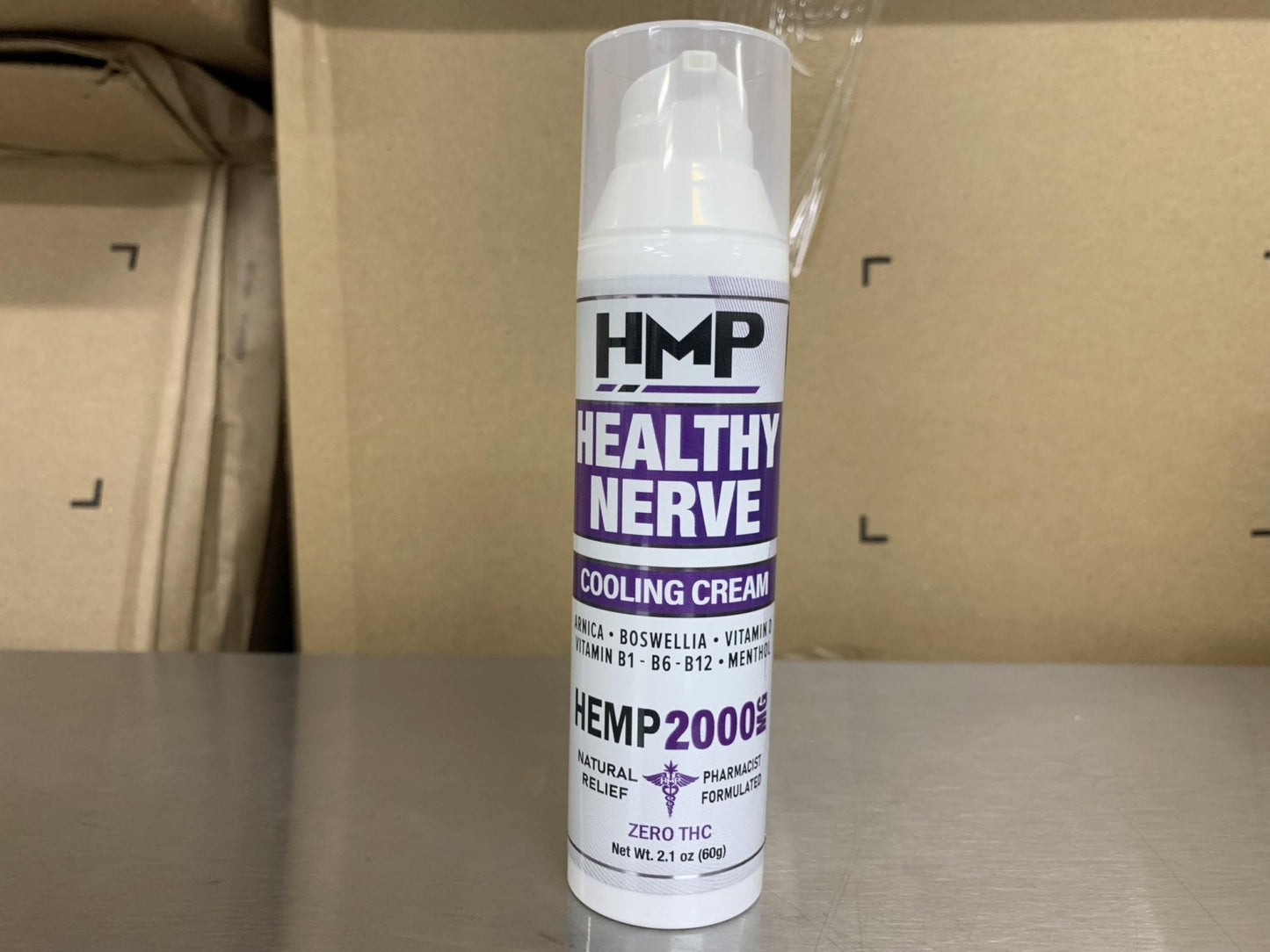 HMP BRANDS Neuropathy Cream Nerve Hemp Cream 2000mg Maximum Strength for Feet, Hands, Legs, Toes, Back. Natural Arnica, Vitamin D3 B1 B6 B12 w Menthol, Made in USA 2.1oz - Maple Wellness Supplements