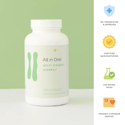 Holistic Health All in ONE Multi Vitamin and Mineral for Antioxidant Boost, Multi Minerals Supplement for Supporting Methylation - Maple Wellness Supplements