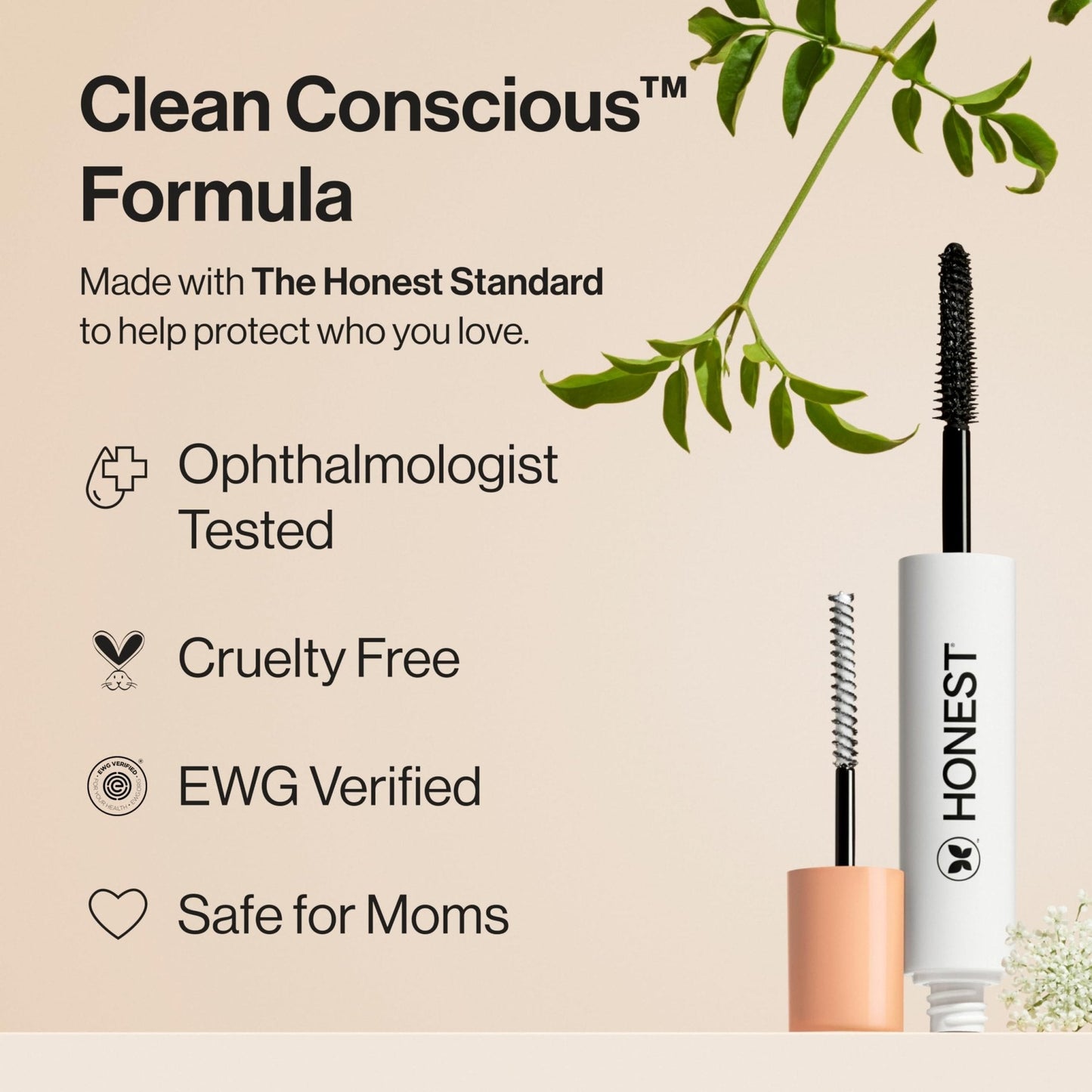 Honest Beauty 2-in-1 Extreme Length Clean Mascara + Lash Primer | Lengthening + Volumizing | Cruelty Free + Safe for Sensitive Eyes | Black, .27 fl oz - Maple Wellness Supplements
