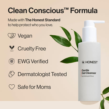 Honest Beauty Gentle Gel Daily Face Cleanser, Calms, Refreshes, Hydrates, Vegan Safe for Sensitive Skin, 5 fl oz - Maple Wellness Supplements