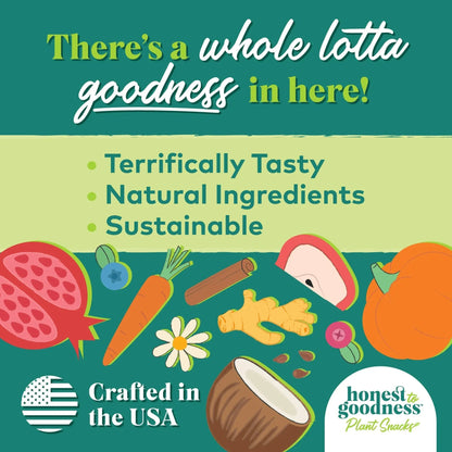 Honest to Goodness Plant Snacks Dog Treats, Enriched with Omega 3s & Postbiotics, 8oz Variety Pack, 6 Bags - Maple Wellness Supplements