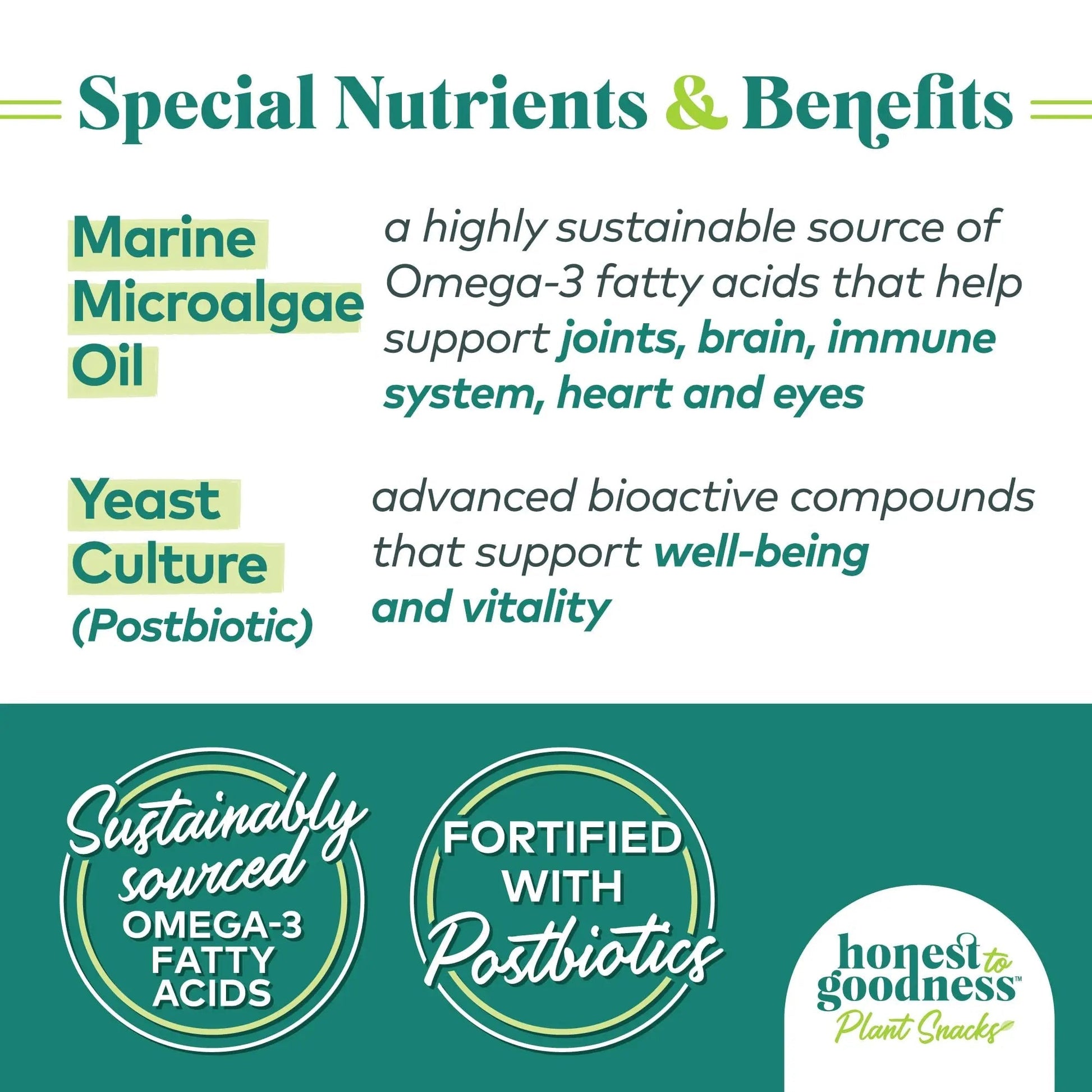 Honest to Goodness Plant Snacks Dog Treats, Enriched with Omega 3s & Postbiotics, 8oz Variety Pack, 6 Bags - Maple Wellness Supplements