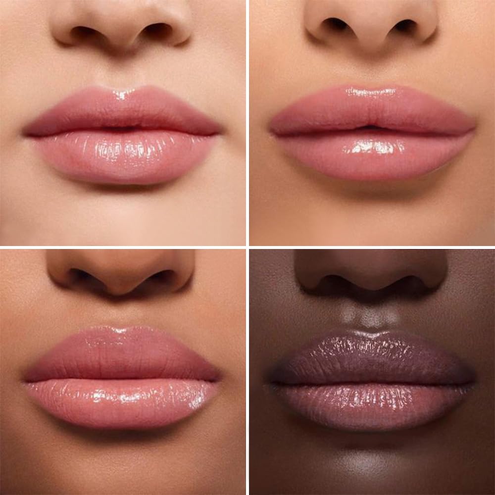 Honey Butter Lipstick Tinted Lip Balm, Shine Moisturizing Plumper Lipstick for Women, Natural Nourishing Hydrating Lip Gloss Stain for Dry Lips, Lightweight Lip Liner Care Makeup, Vegan - Black & Pink - Maple Wellness Supplements