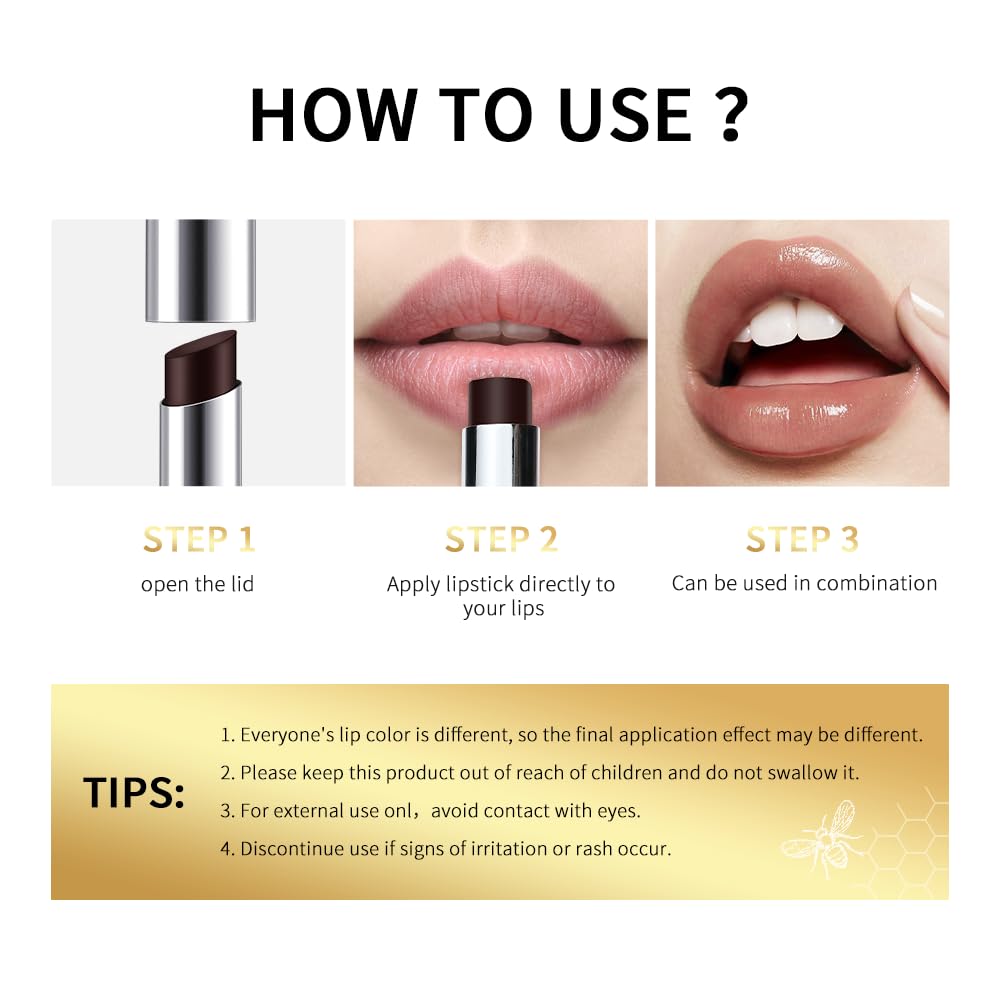 Honey Lipstick Tinted Lip Balm - Sheer Hydrating Lipstick for All Skin Tones - Moisturizing Lip Color, Nourishing Lip Balm with a Hint of Natural Black Cherry Tint - Maple Wellness Supplements