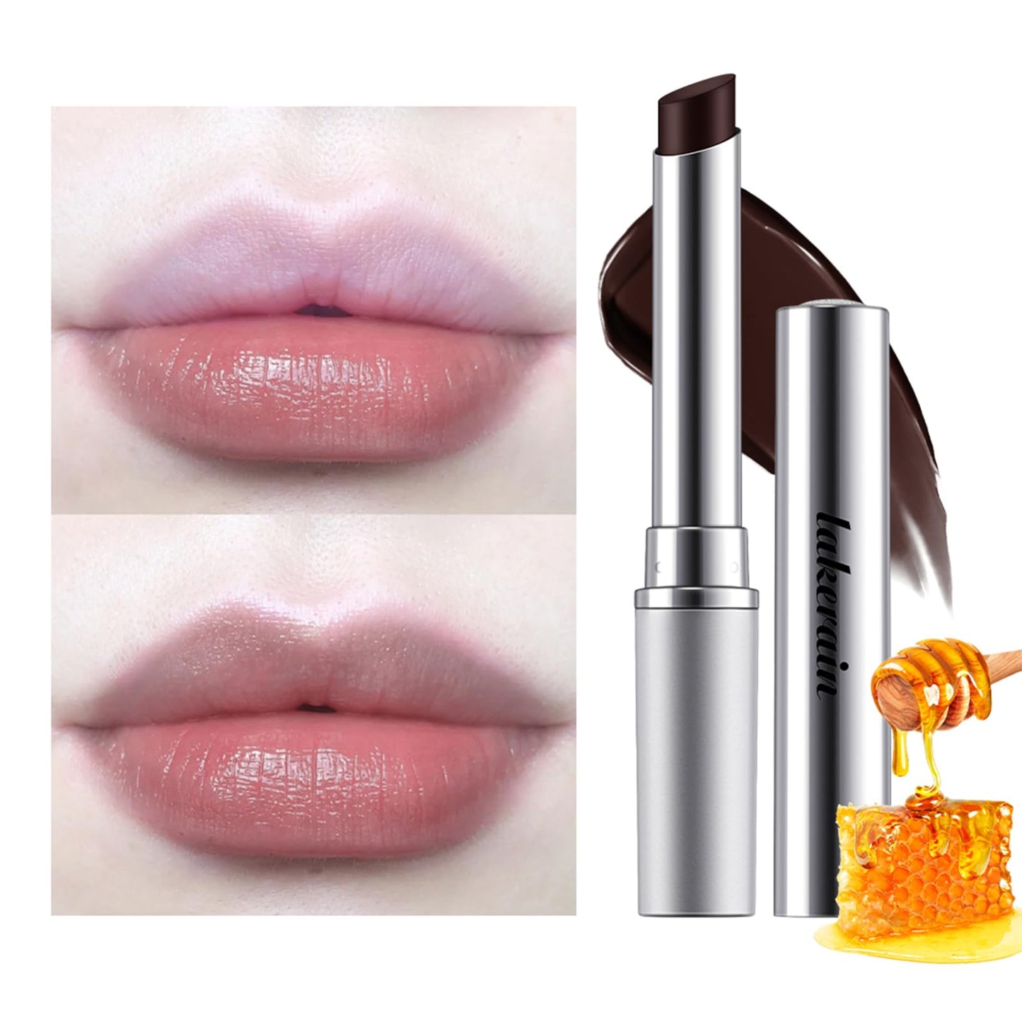 Honey Lipstick Tinted Lip Balm - Sheer Hydrating Lipstick for All Skin Tones - Moisturizing Lip Color, Nourishing Lip Balm with a Hint of Natural Black Cherry Tint - Maple Wellness Supplements