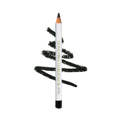 Honeybee Gardens Effortless Eye Liner Pencil, Jet Set Black, Smooth Long-Wearing, Rich Pigment, Vegan & Gluten-Free - Maple Wellness Supplements