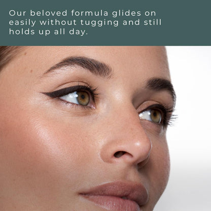 Honeybee Gardens Effortless Eye Liner Pencil, Jet Set Black, Smooth Long-Wearing, Rich Pigment, Vegan & Gluten-Free - Maple Wellness Supplements