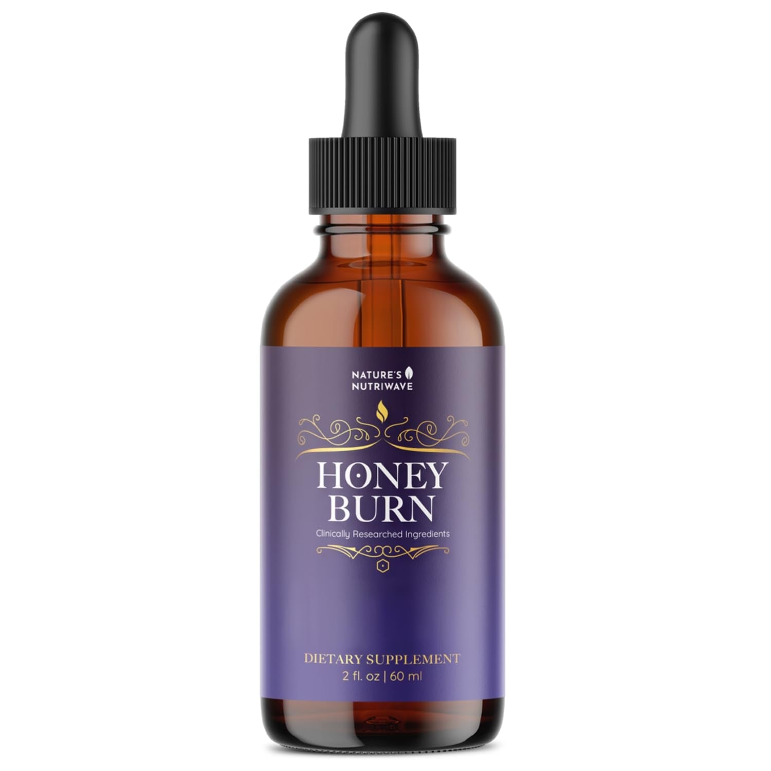 HoneyBurn Purple Honey – Natural Daily Supplement with 11 Plant & Bee-Based Ingredients – Supports Healthy Digestion & Balanced Body Routine – 60 ml, 30 Servings, 1 Month Supply - Maple Wellness Supplements