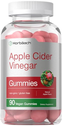 Horbaach Vegan Apple Cider Vinegar Gummies | 90 Count | ACV Supplement | Natural - Maple Wellness Supplements