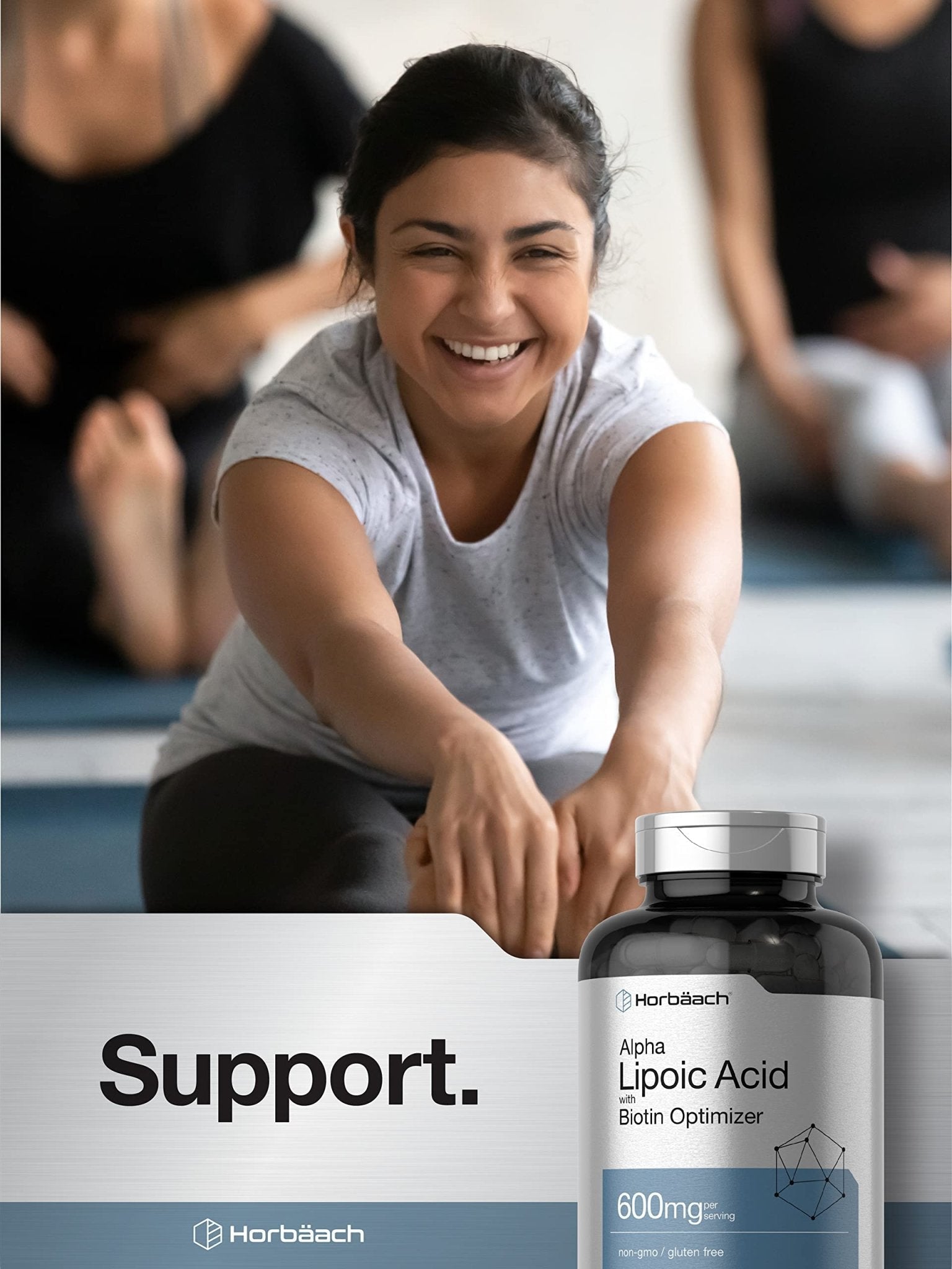 Horbäach Alpha Lipoic Acid 600mg | 240 Capsules | with Biotin Optimizer | Non-GMO and Gluten Free Supplement - Maple Wellness Supplements