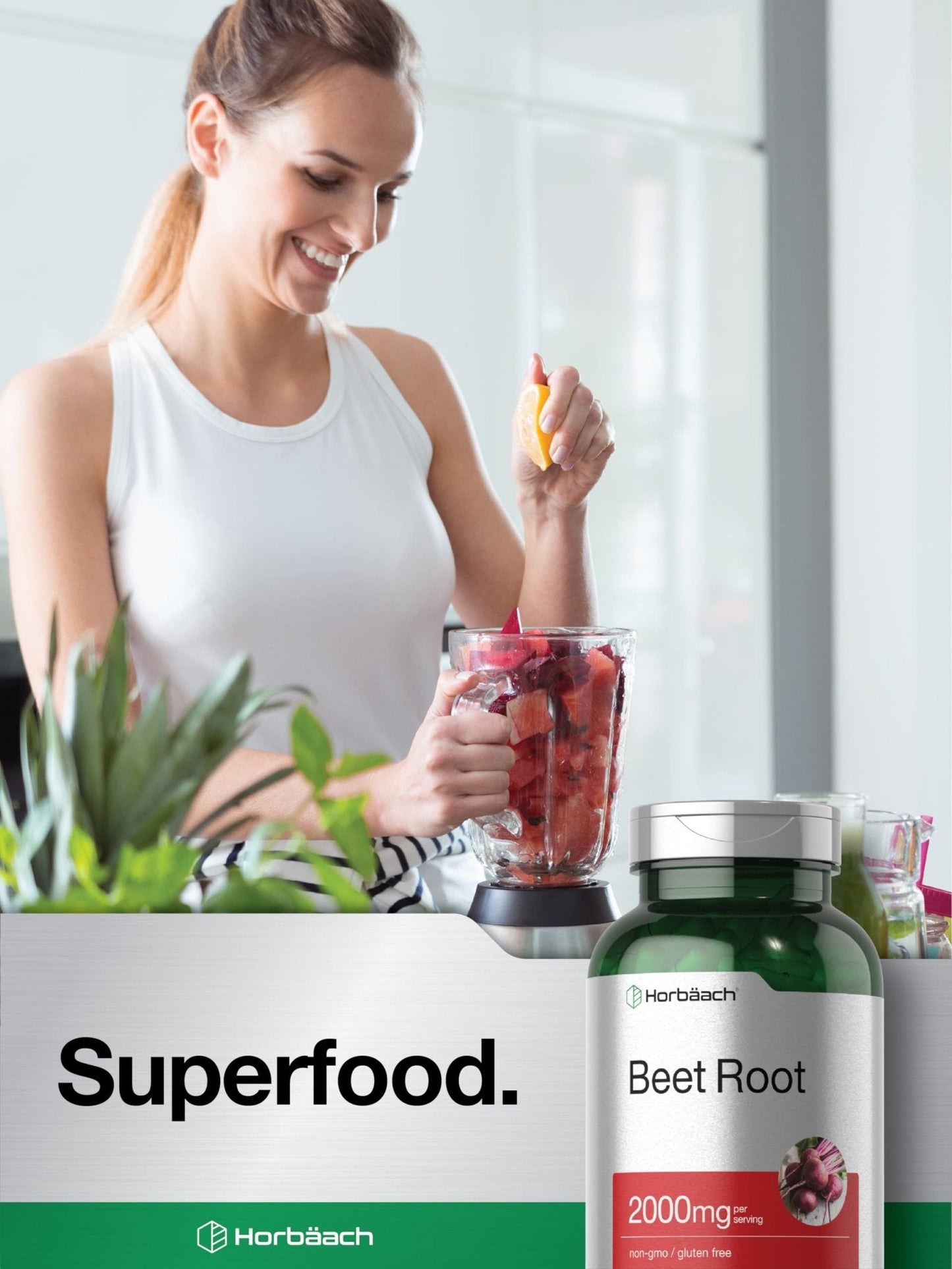 Horbäach Beet Root Powder Capsules | 220 Pills | Herbal Extract | Non-GMO, Gluten Free Supplement - Maple Wellness Supplements