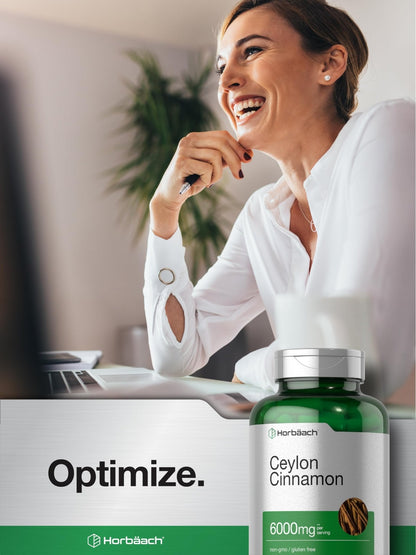 Horbäach Ceylon Cinnamon Supplement | 150 Capsules | Herbal Extract Pills | Non-GMO & Gluten Free - Maple Wellness Supplements