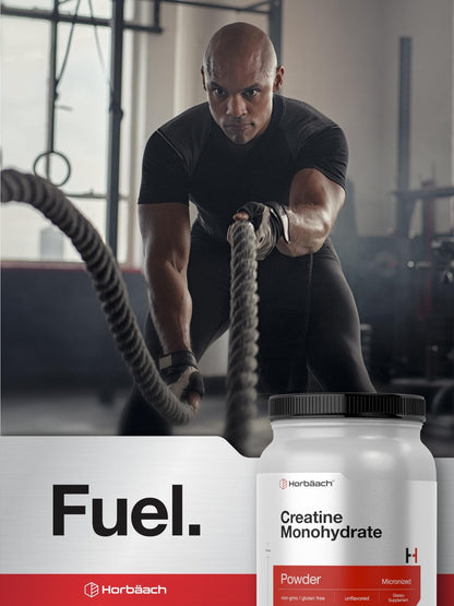 Horbäach Creatine Monohydrate Powder | 2.2lbs (35.2 oz) | Micronized and Unflavored | Vegetarian, Non-GMO, and Gluten Free Supplement - Maple Wellness Supplements