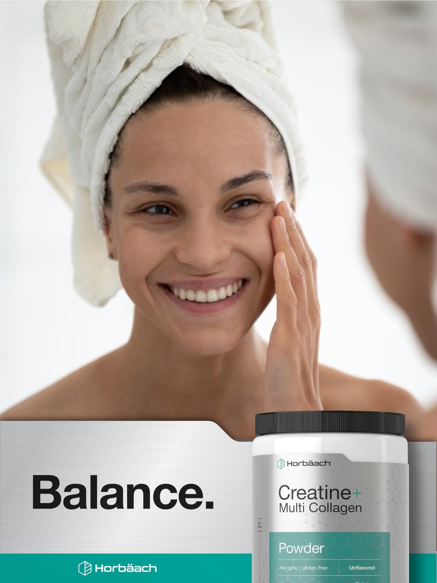 Horbäach Creatine Monohydrate Powder | with Collagen and L-Taurine | 10.05 oz | Unflavored | for Women and Men | Non-GMO, Gluten Free - Maple Wellness Supplements