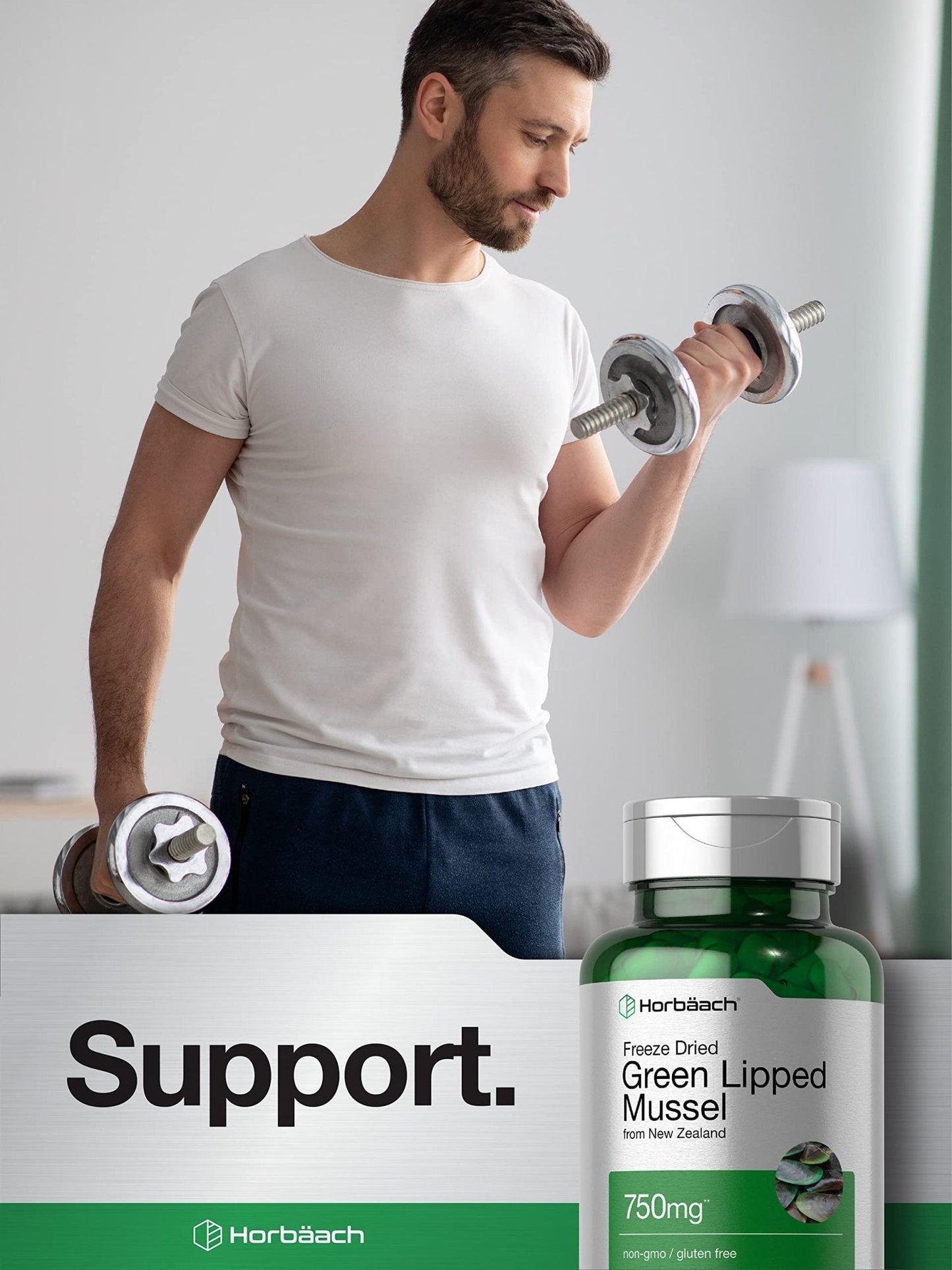 Horbäach Green Lipped Mussel |120 Capsules | from New Zealand | Premium Freeze Dried Mussel Powder - Maple Wellness Supplements