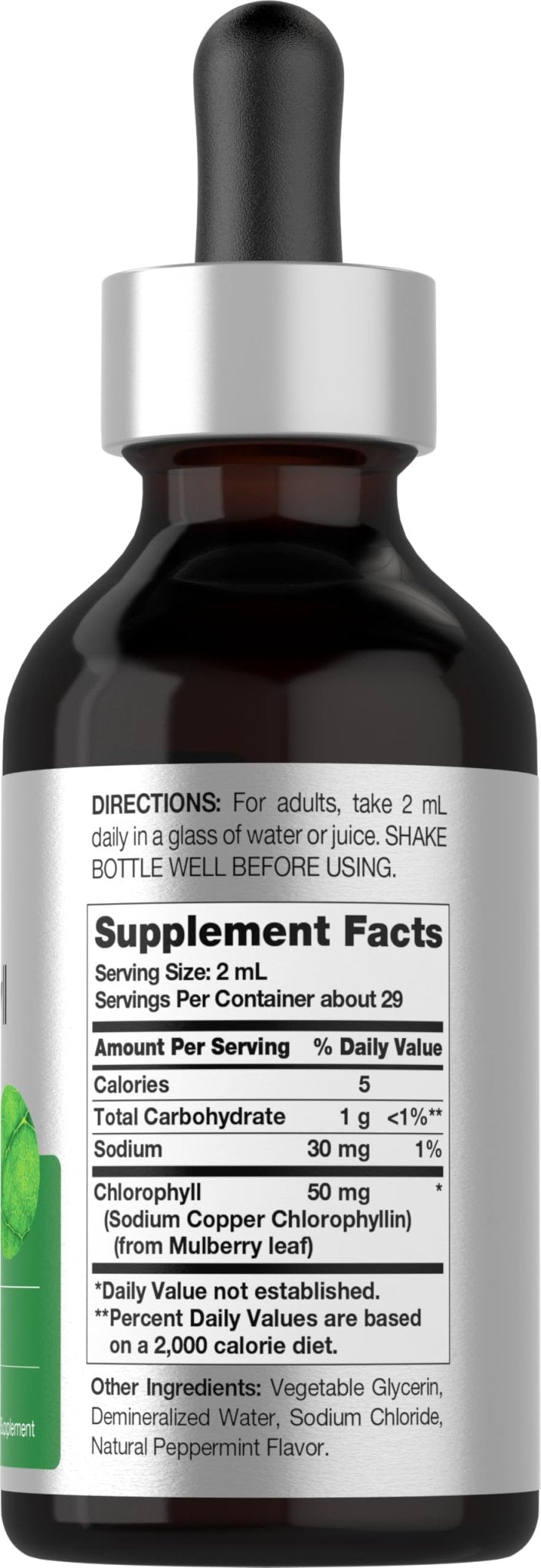 Horbäach Liquid Chlorophyll Drops | 2 oz | Vegan, Non-GMO, and Gluten Free Formula | Natural Peppermint Flavor - Maple Wellness Supplements