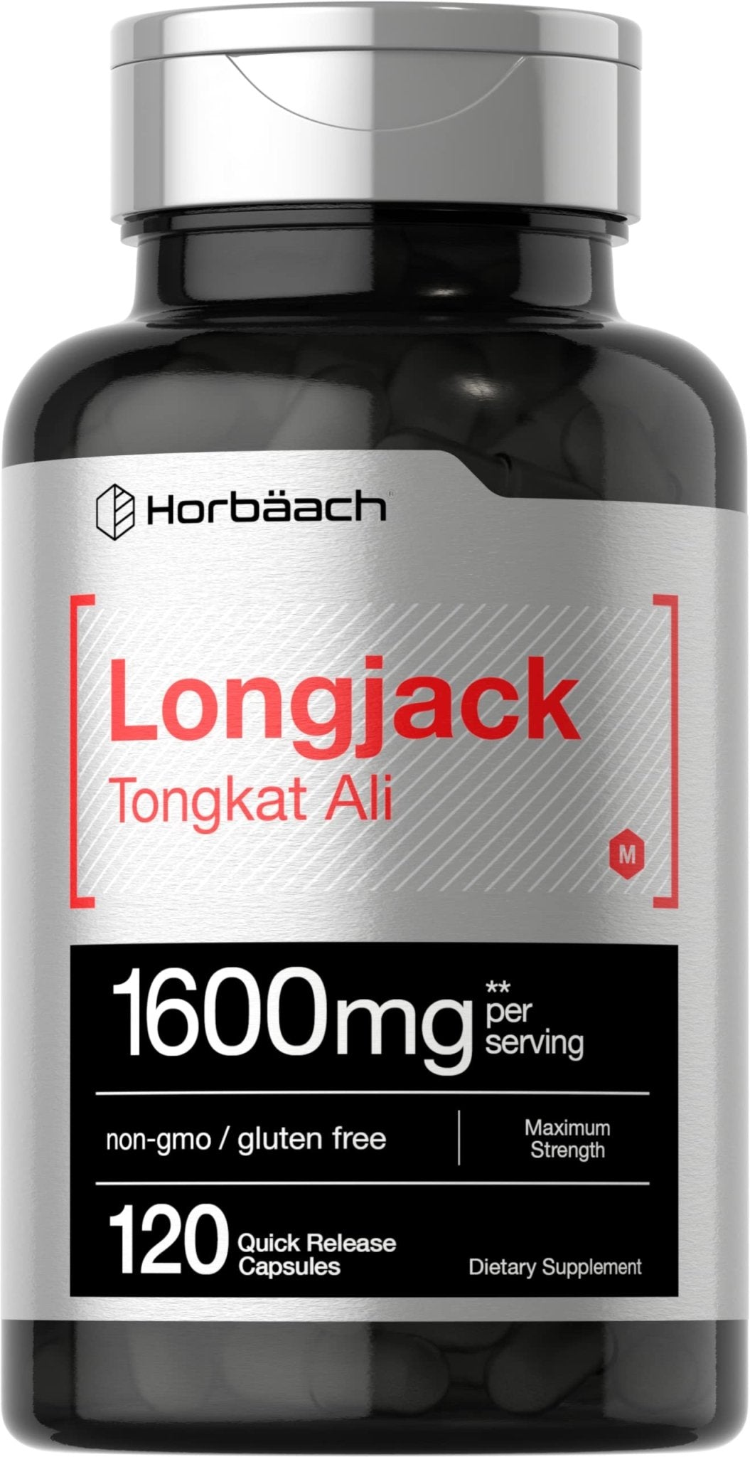 Horbäach Longjack Tongkat Ali for Men and Women | 120 Capsules | Extract Supplement | Maximum Strength Pills - Maple Wellness Supplements