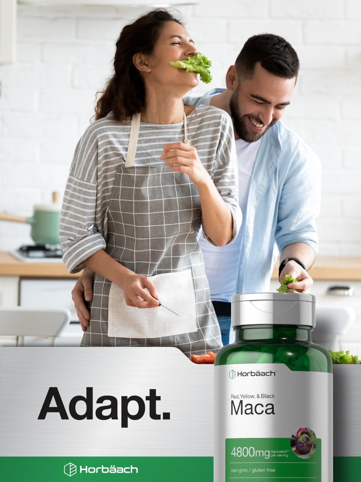 Horbäach Maca Root Capsules for Men and Women | 120 Pills | High Potency Extract | Non-GMO and Gluten Free Formula - Maple Wellness Supplements