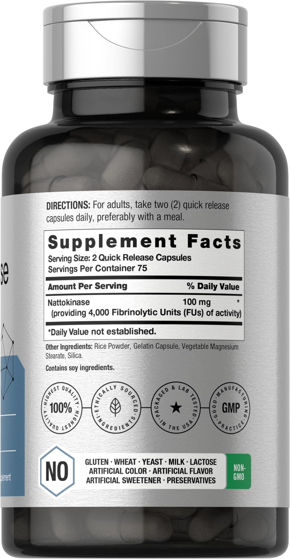 Horbäach Nattokinase Supplement 4000 FU | 150 Capsules | Non-GMO, Gluten Free - Maple Wellness Supplements