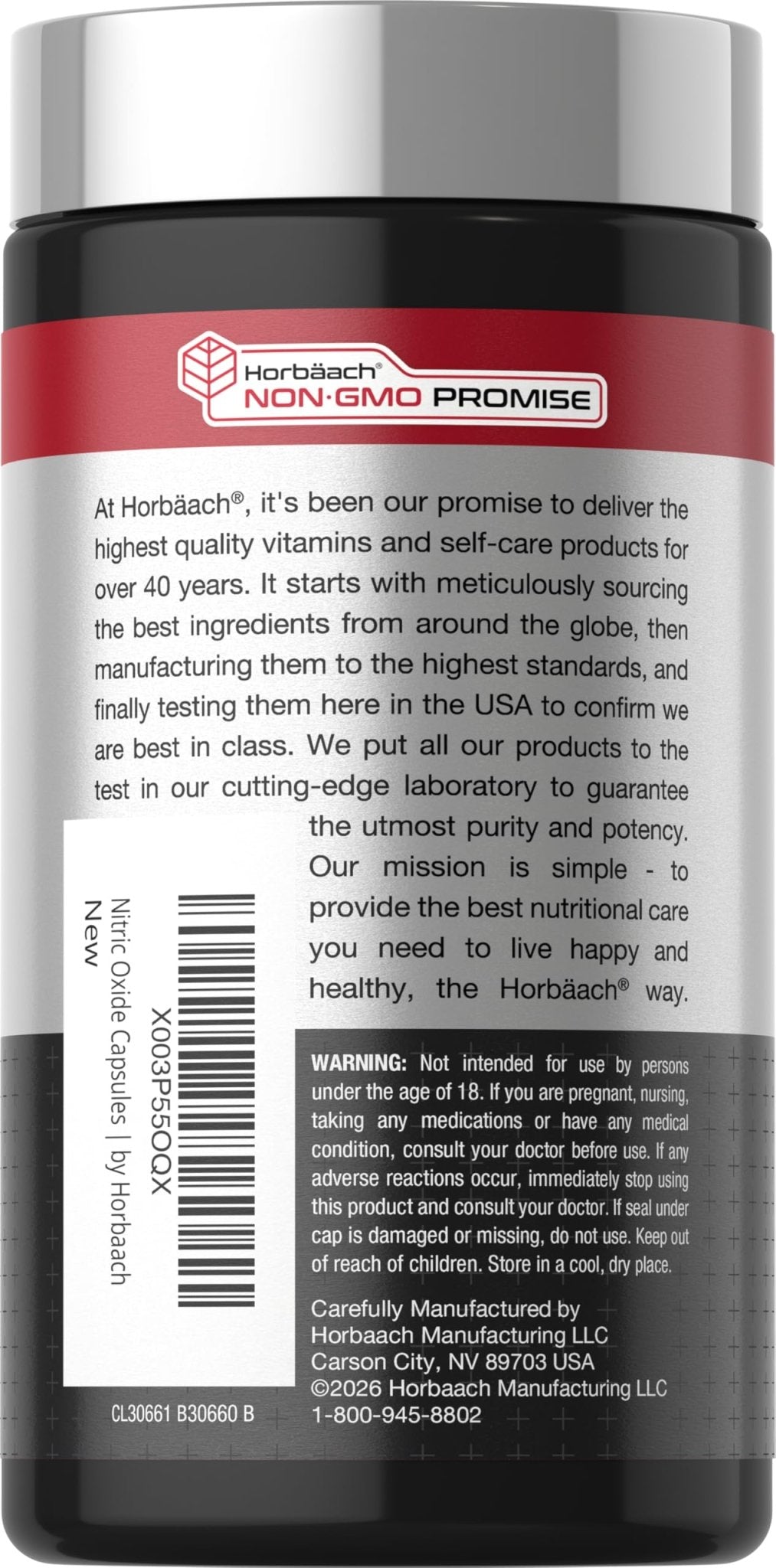 Horbäach Nitric Oxide Beet Root Capsules | 180 Count | with Nitrates and Precursor | for Men and Women | Vegetarian, Non-GMO - Maple Wellness Supplements