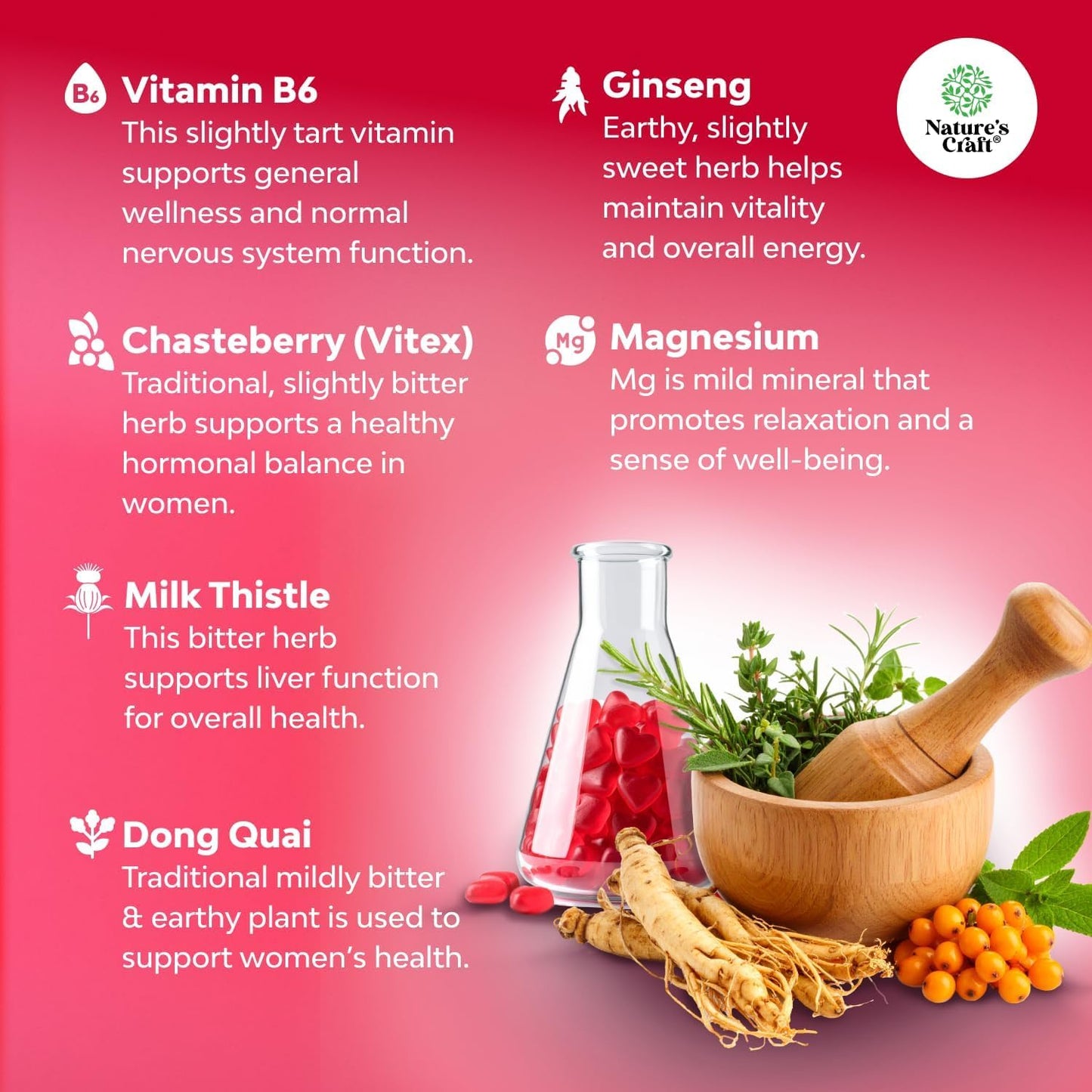 Hormone Balance for Women Gummies of All Ages - PMS Support Supplement for Women to Regulate Menstrual Cycle & Hormonal Balance Menopause & Mood Swings with Vitamin B6 & Dong Quai - 60 Chews - 3 pack - Maple Wellness Supplements