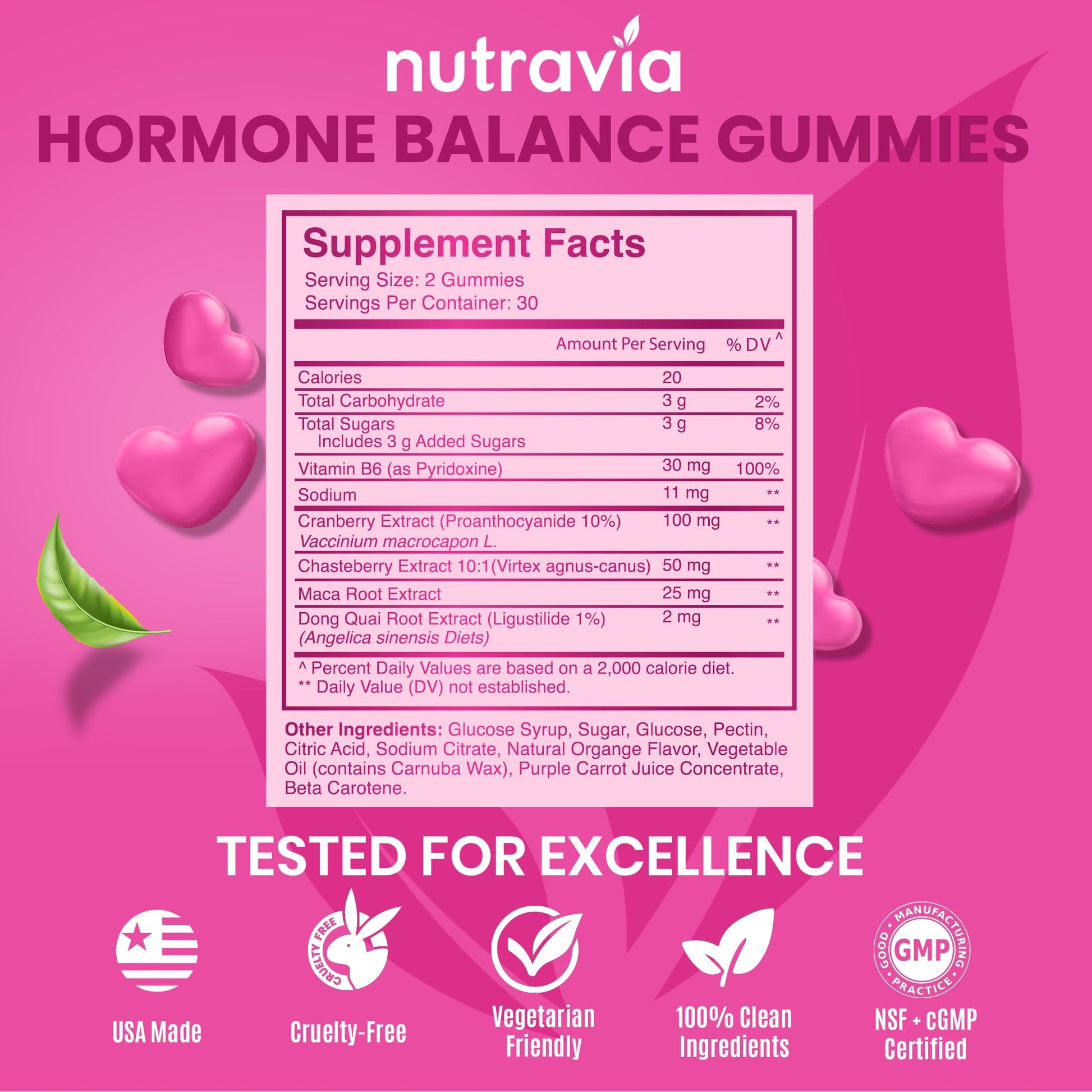 Hormone Balance For Women Gummies + PMS Relief Supplement - Supports Mood Swings, Clear Skin, Reduced Cramps and Bloating - Hormonal PMS Gummies PCOS Vitamin with Cranberry, Dong Quai (60 Gummies) - Maple Wellness Supplements