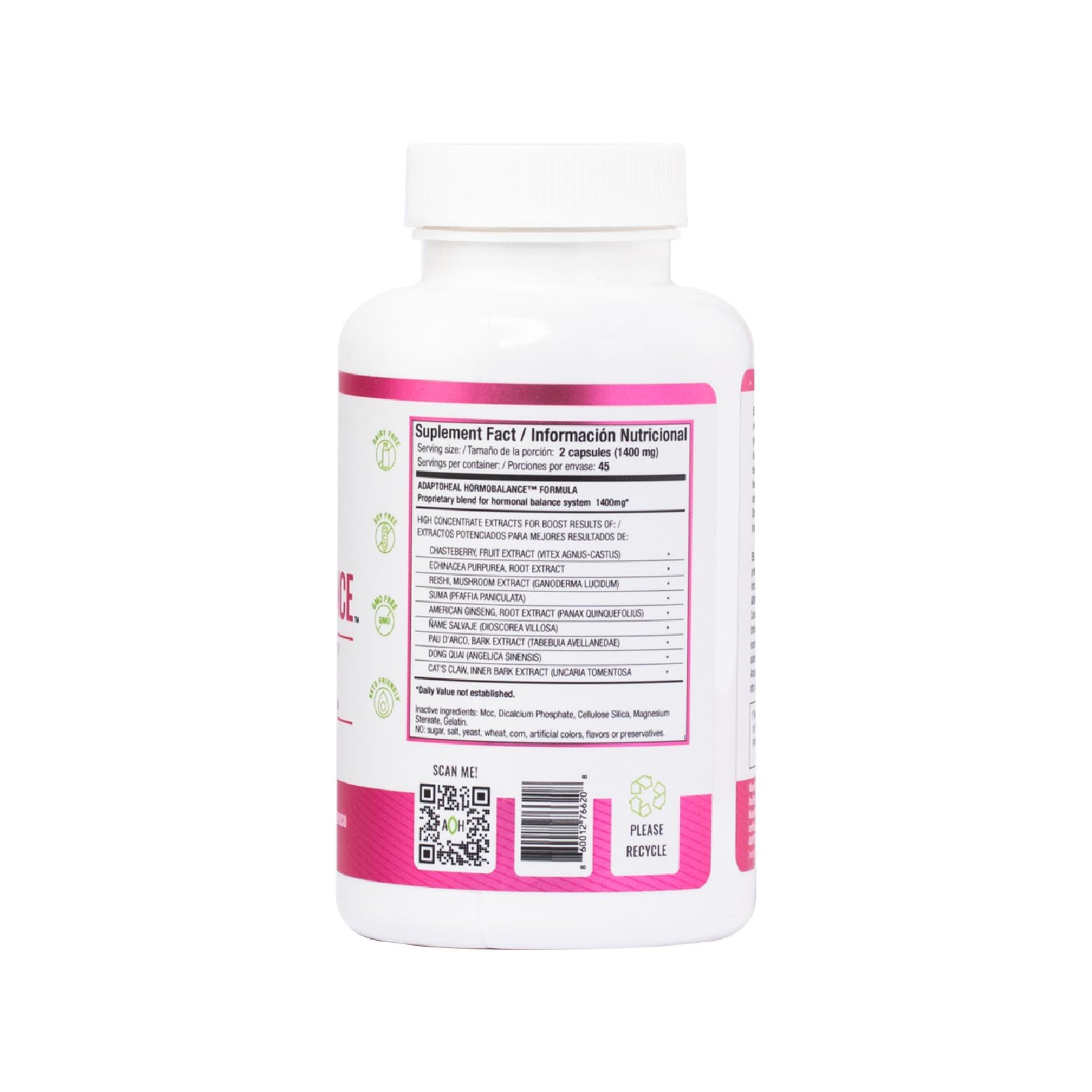 Hormone Balance for Women – Menopause & PMS Support Supplement – Adaptogens for Female Balance & Wellness – 90 Vegan Capsules - Maple Wellness Supplements