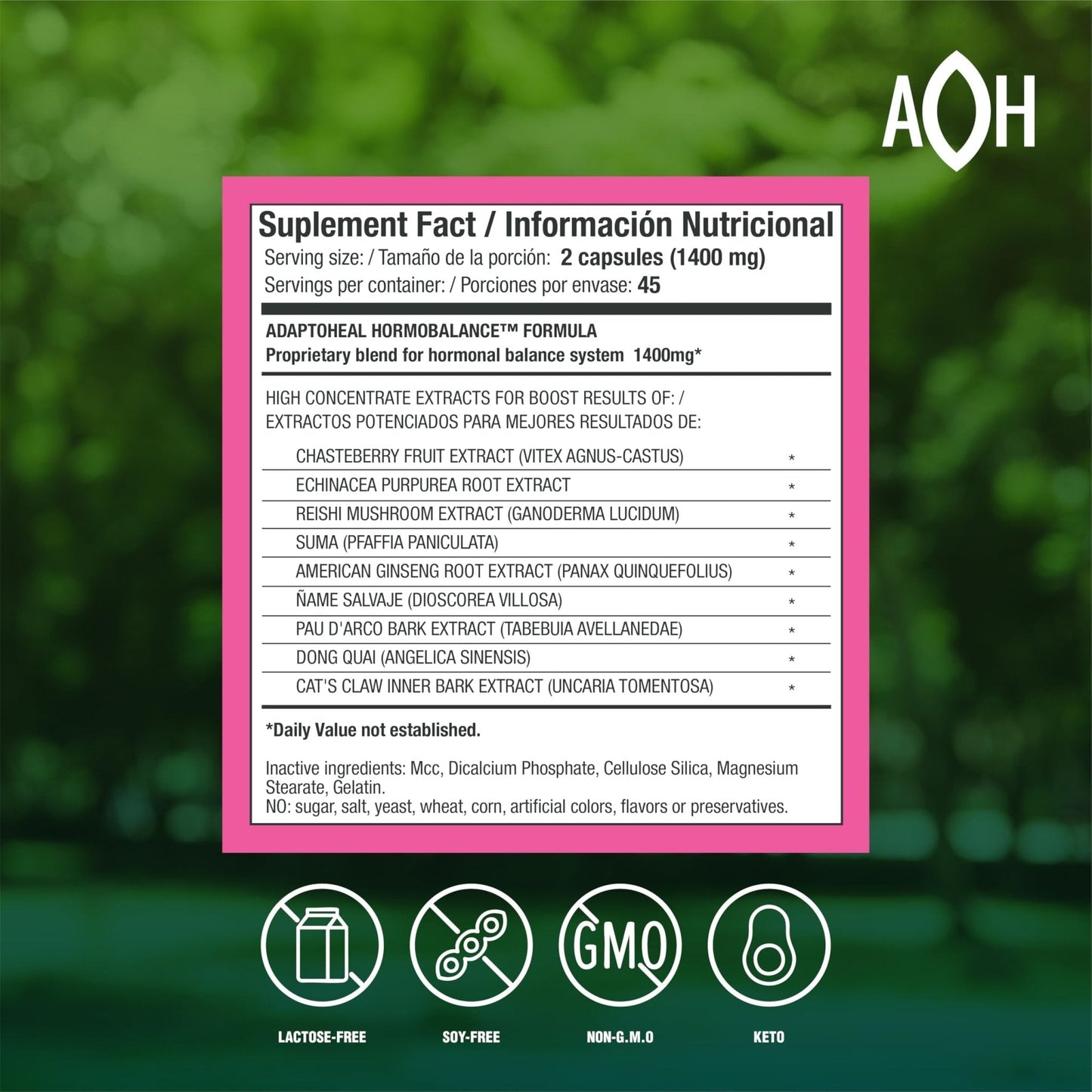Hormone Balance for Women – Menopause & PMS Support Supplement – Adaptogens for Female Balance & Wellness – 90 Vegan Capsules - Maple Wellness Supplements