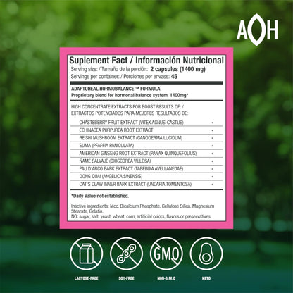Hormone Balance for Women – Menopause & PMS Support Supplement – Adaptogens for Female Balance & Wellness – 90 Vegan Capsules - Maple Wellness Supplements