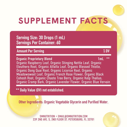 Hormone Balance Liquid Drops | with Black Cohosh, Stinging Nettle, Red Raspberry Leaf, Chasteberry & More | Menopause, Hot Flash, & PMS Relief Menstrual Herbal Support Tincture | Vegan Formula | 2oz - Maple Wellness Supplements
