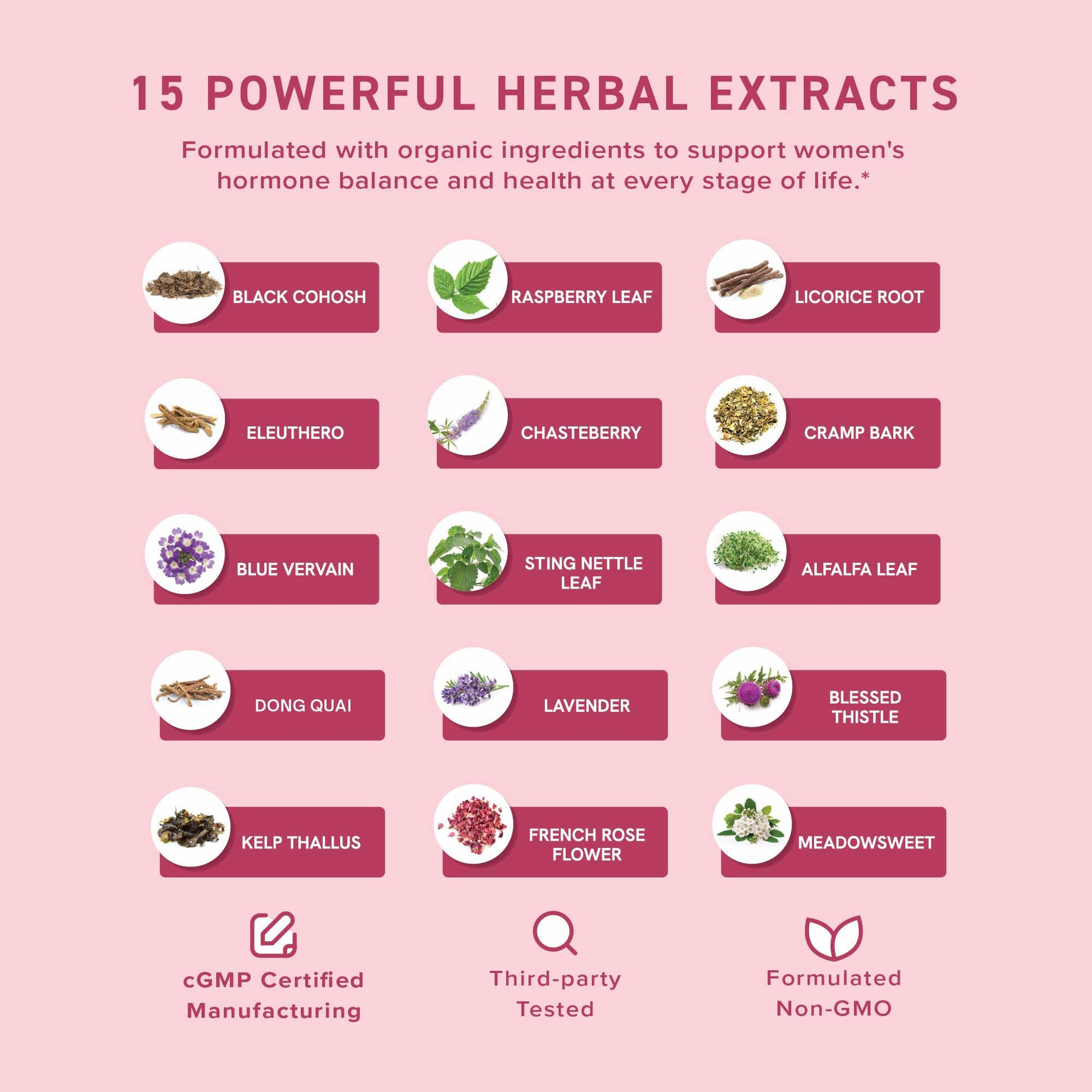 Hormone Balance Liquid Drops | with Black Cohosh, Stinging Nettle, Red Raspberry Leaf, Chasteberry & More | Menopause, Hot Flash, & PMS Relief Menstrual Herbal Support Tincture | Vegan Formula | 2oz - Maple Wellness Supplements