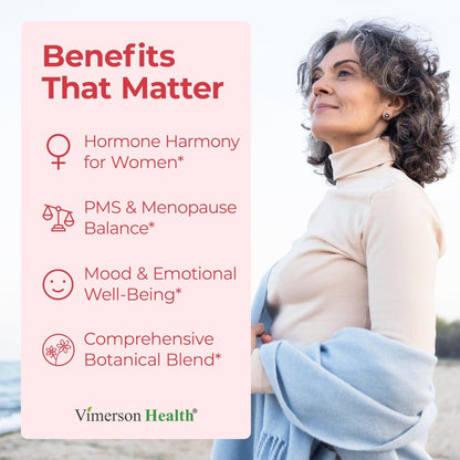 Hormone Harmony for Women with Black Cohosh, Dong Quai & Red Clover – Natural Hormone Balance for Women of All Ages – Supports PMS, Menopause & Mood – Women’s Hormone Balance Supplement – 60 Capsules - Maple Wellness Supplements