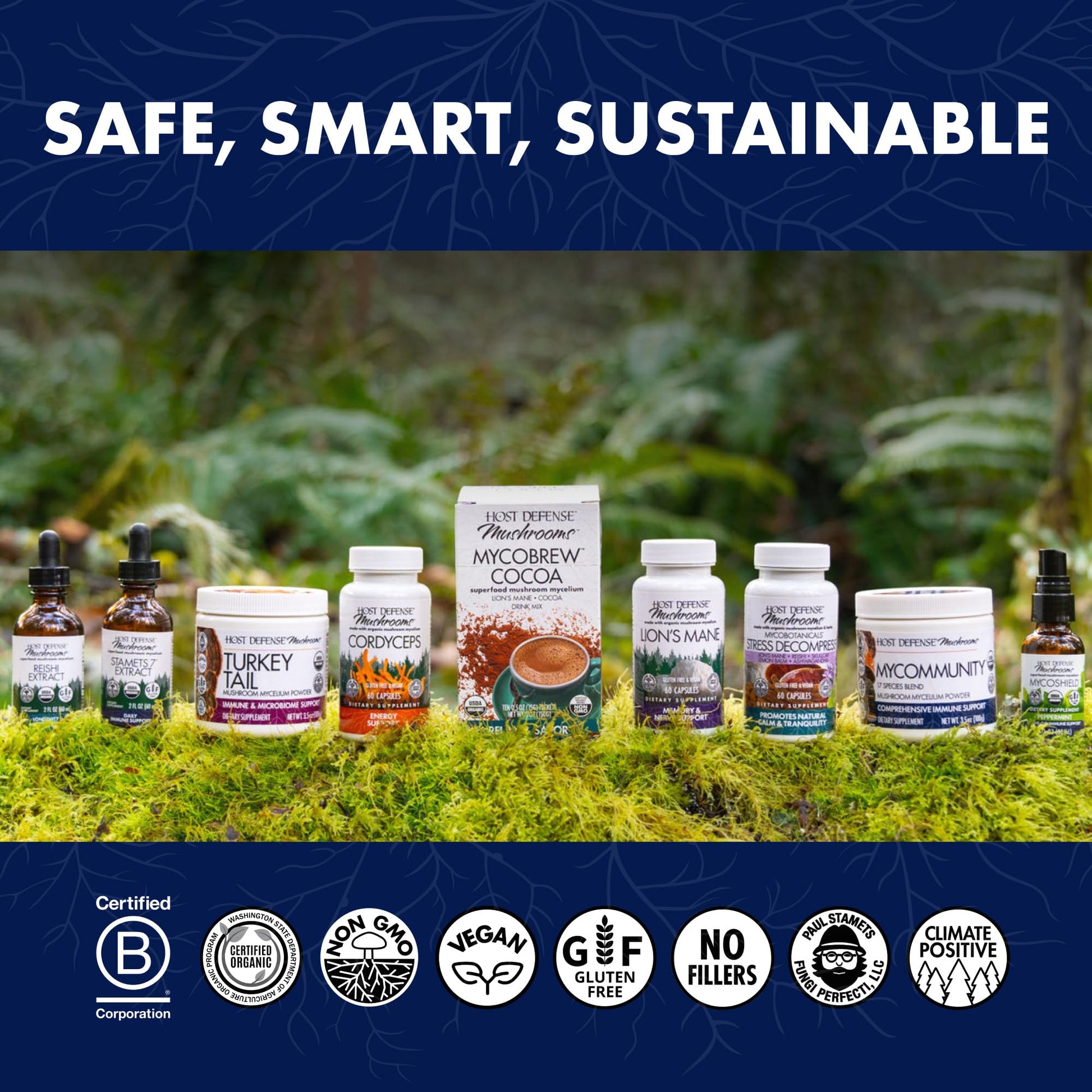 Host Defense Mushrooms Lion's Mane - Brain Health Support Supplement for Focus & Memory Function - Immune & Nervous System Support Supplement- 30 Capsules - Maple Wellness Supplements
