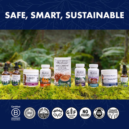 Host Defense Mushrooms Lion's Mane - Supplement Capsules for Brain Health Support - Mushroom Support for Focus & Memory Function - Maple Wellness Supplements
