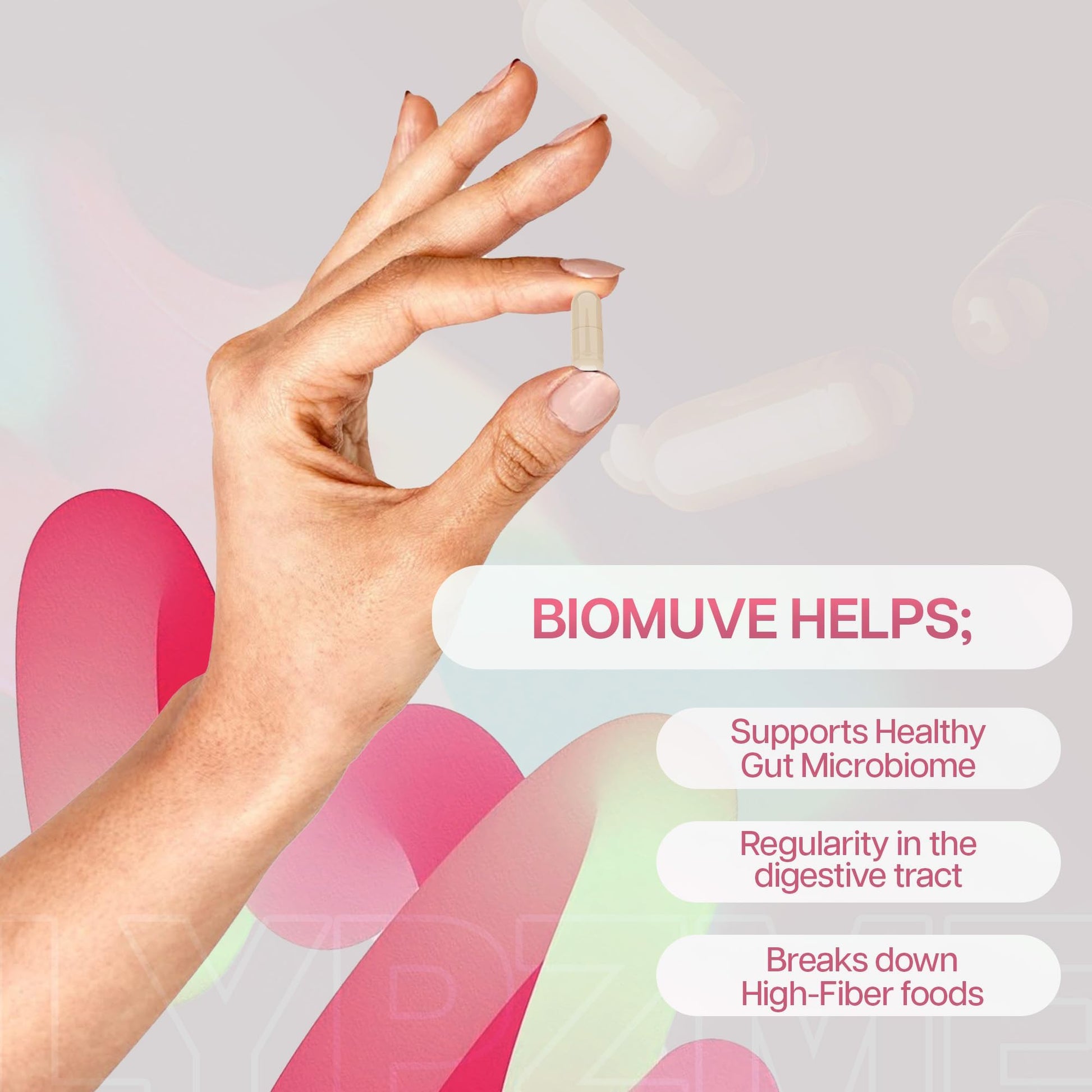 Houston Enzymes Biomuve – 120 Capsules | Professionally Formulated to Maintain Regularity & Healthy Bowel Movements | Unique Combination of Enzymes - Maple Wellness Supplements