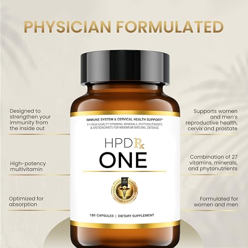 HPD Rx ONE Immunity Boost Multivitamin HPV Supplements for Women and Men, Pack of 6 - Maple Wellness Supplements