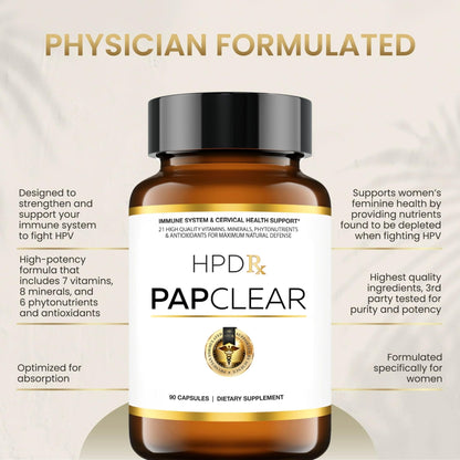 HPD Rx PAPCLEAR Physician Formulated | All Natural HPV Immune Support Supplement - Maple Wellness Supplements