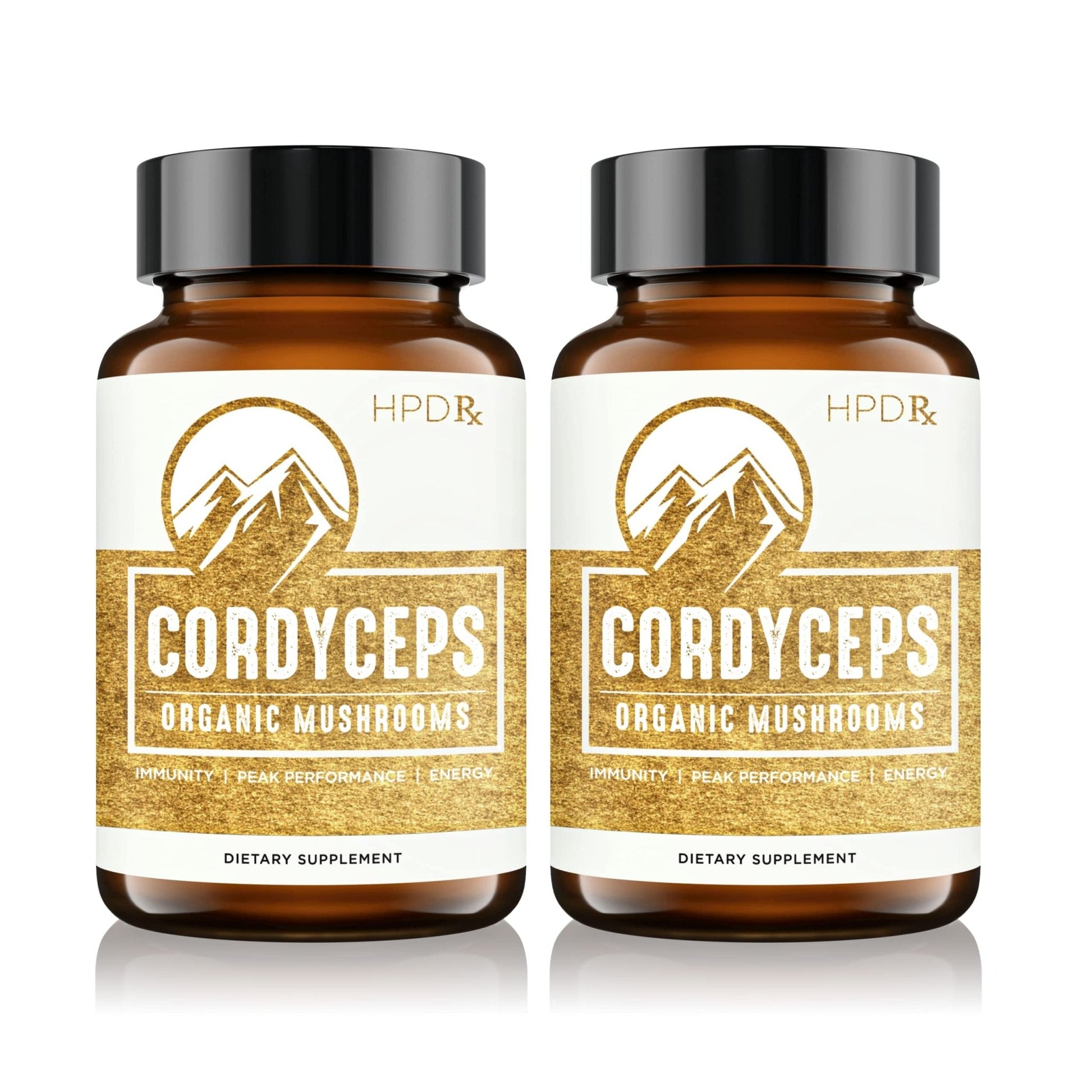 HPD Rx Premium Organic Cordyceps Mushroom Extract Performance , Pack of 2 - Maple Wellness Supplements