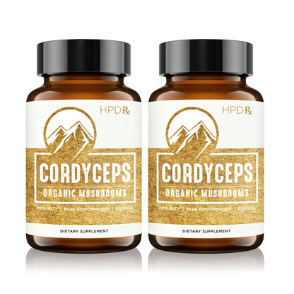 HPD Rx Premium Organic Cordyceps Mushroom Extract Performance , Pack of 2 - Maple Wellness Supplements