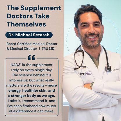 HPN NAD3 Clinical NAD+ Booster, Cellular Health & Natural Energy - NAD Supplement for Healthy Aging, Metabolic Support, NRF2 & Longevity, Nicotinamide Riboside & NMN Alternative, 60ct, 30-Day Supply - Maple Wellness Supplements