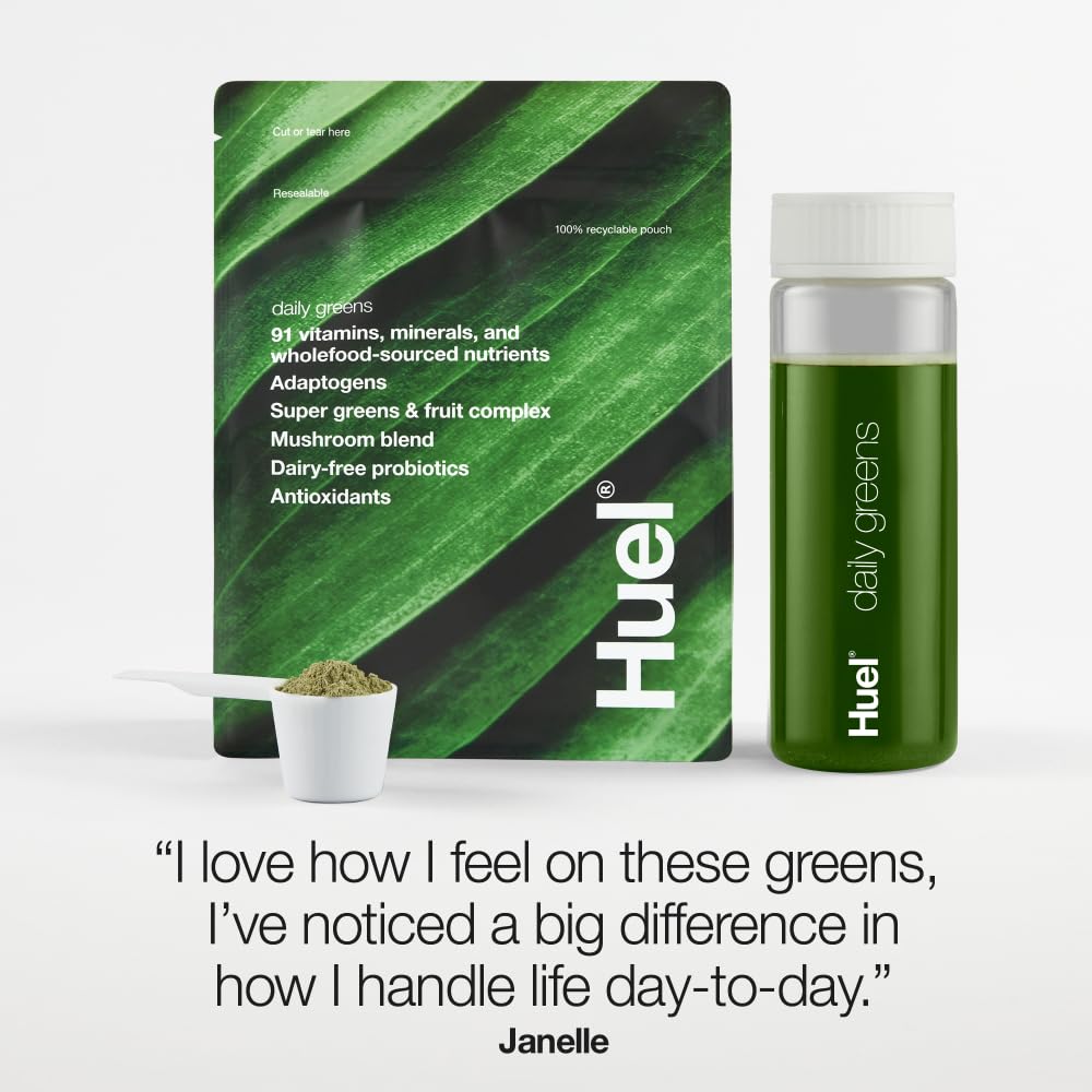 Huel Daily Greens | Superfood Greens Powder | 91 Vitamins, Minerals, and Wholefood - Maple Wellness Supplements