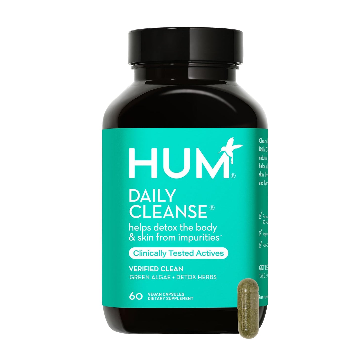 HUM Daily Cleanse Acne Supplements - Support for Clear Skin & Improved Digestion - Maple Wellness Supplements