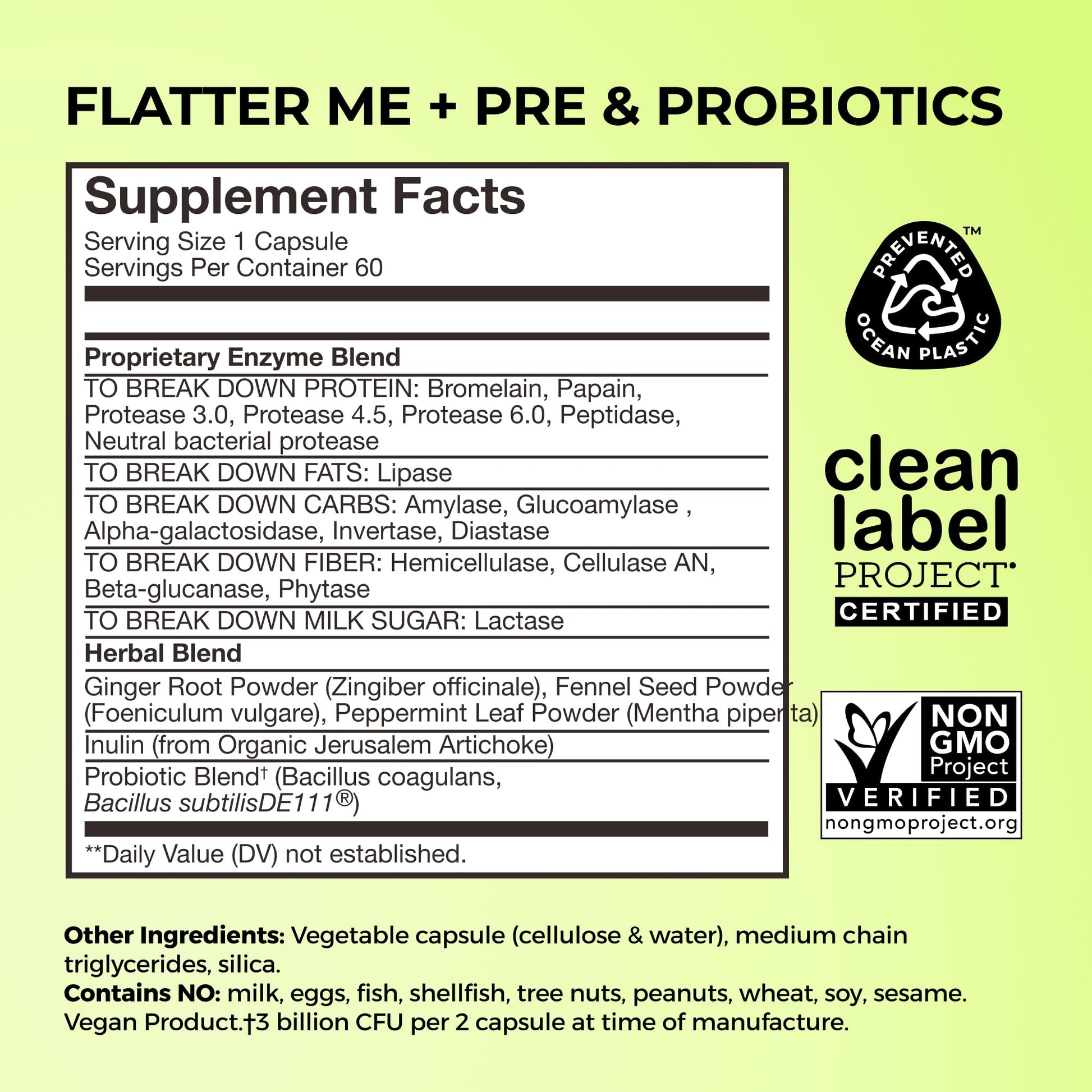 HUM Flatter Me Digestive Enzymes Plus Prebiotics & Probiotics, Digestive Health Bloating Supplement for Women & Men, Fast Acting Anti Bloat Pills Multi Enzyme - Maple Wellness Supplements