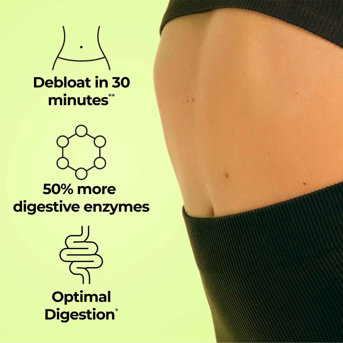 HUM Flatter Me Extra Strength Digestive Enzymes for Women, Men, Digestive Gut Bloating Supplement, Ginger, Peppermint Leaf, Fast Acting Anti Bloat - Maple Wellness Supplements