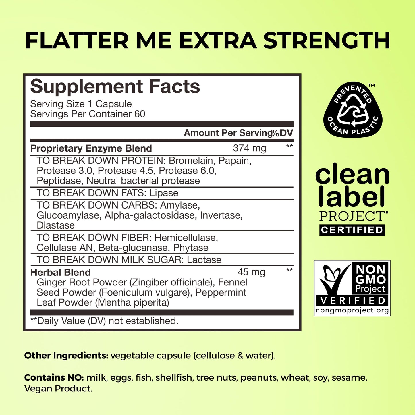 HUM Flatter Me Extra Strength Digestive Enzymes for Women, Men, Digestive Gut Bloating Supplement, Ginger, Peppermint Leaf, Fast Acting Anti Bloat - Maple Wellness Supplements